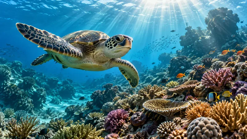 derawan turtle underwater
