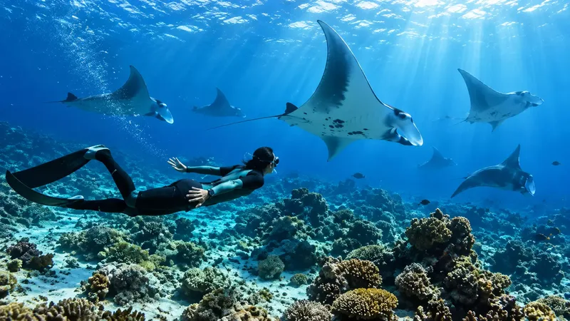 manta point sangalaki island